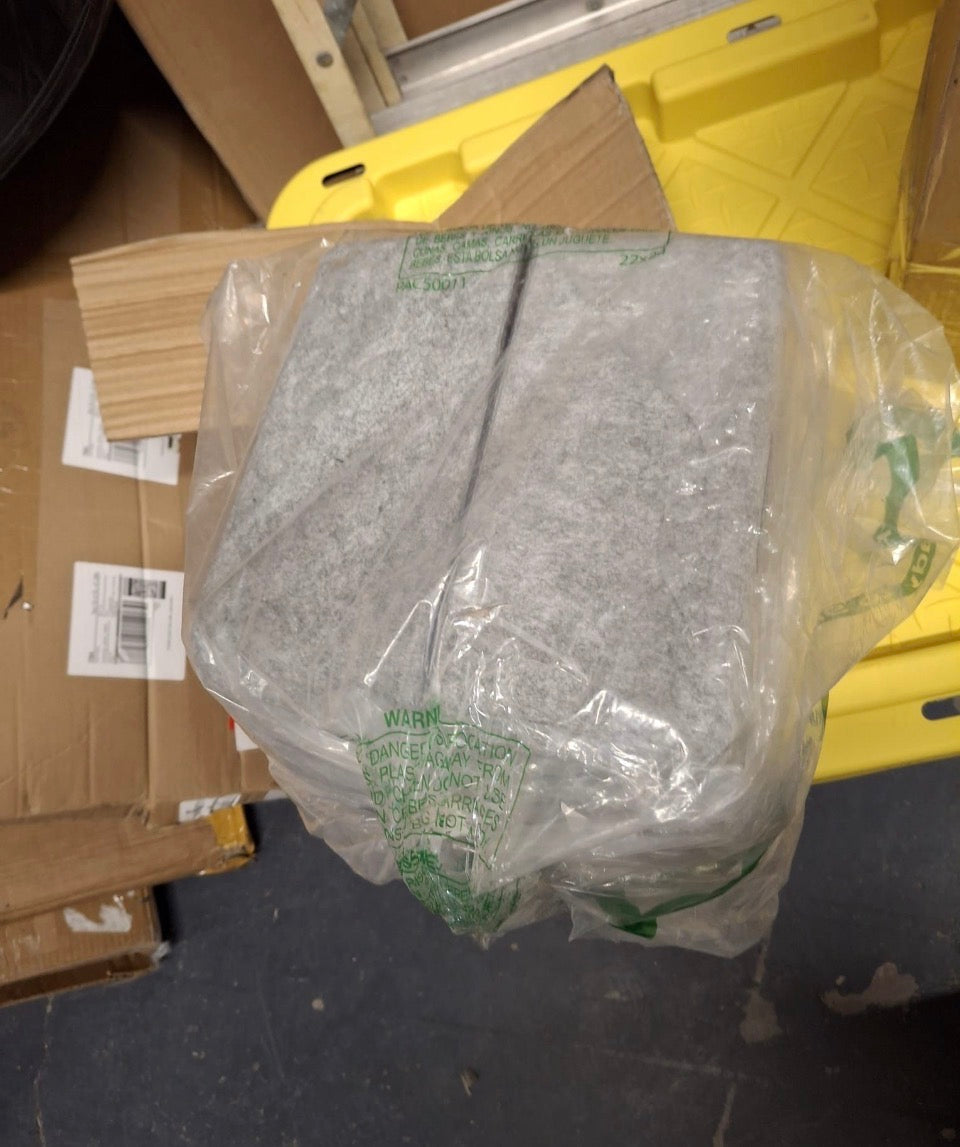 Three by Three Seattle reSTAK Medium Tall Storage Bin – Made from 100% Post-Consumer Recycled PET, Charcoal/Cream Felt Design for Stylish Organization