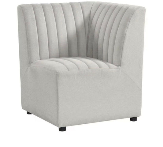 NEW Picket House Furnishings Rizzo Beige Linen Wood Upholstered Dining Corner Chair 1