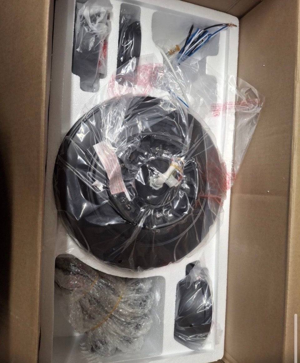 Open Box New CRAFTMADE Outdoor Super Pro 60 in. Dual Mount Heavy-Duty, 3-Speed Reversible Motor Ceiling Fan in Flat Black Finish