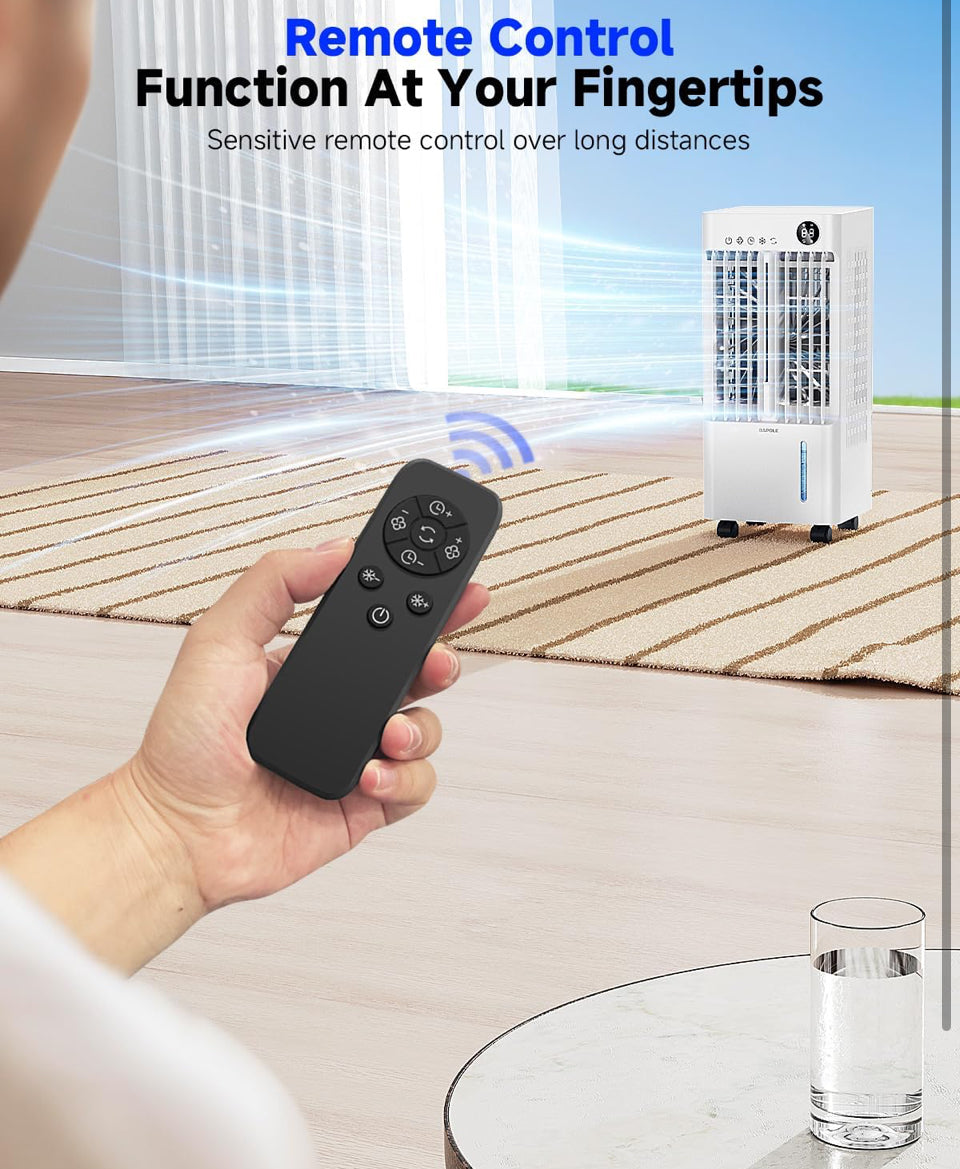 Open Box BAPOLE Portable Air Conditioners, Evaporative Air Cooler with 3 Gallon Water Tank, Air Conditioner Portable with 3 Wind Speed, 2 Cool Mist, R
