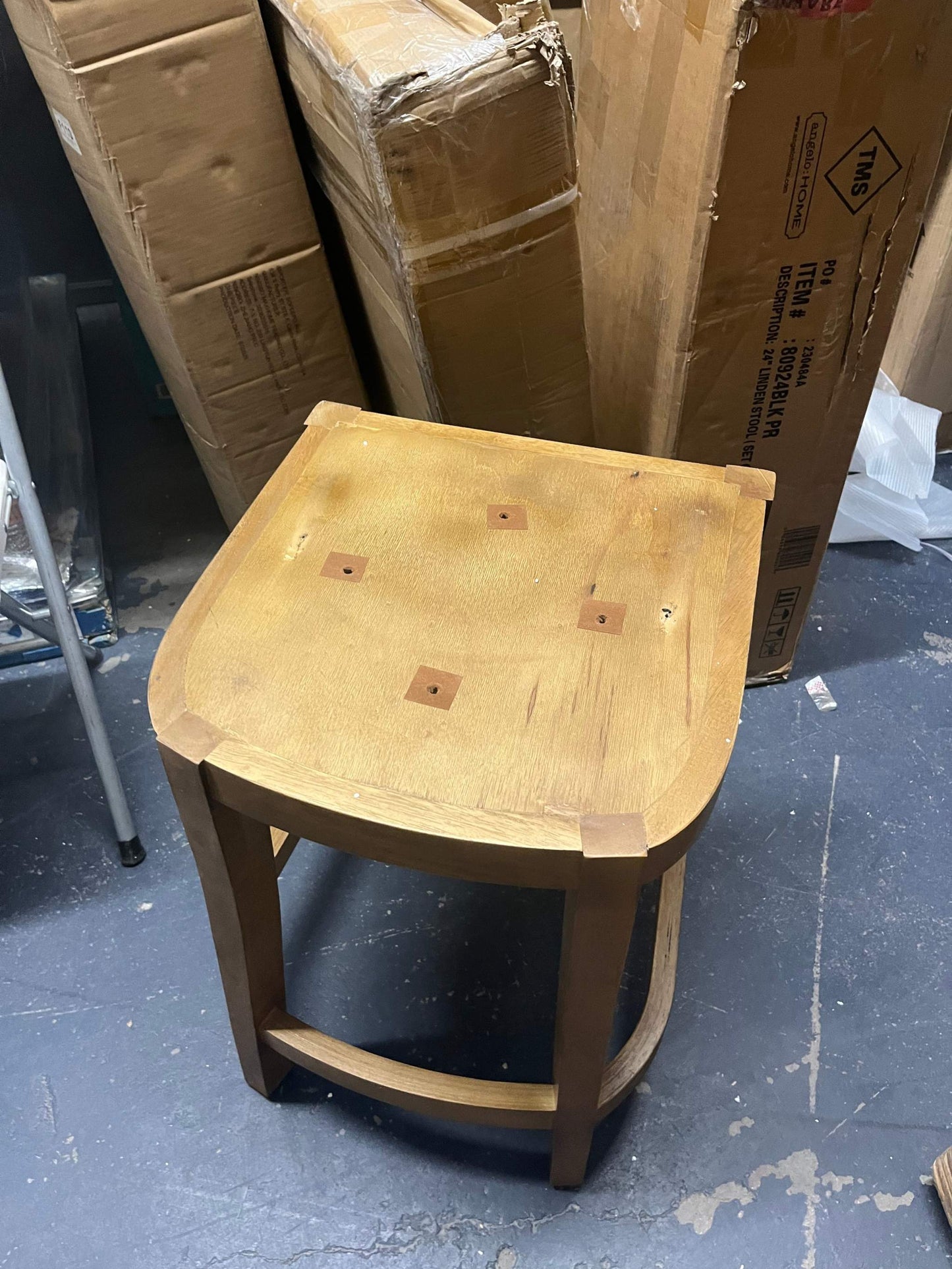 Ellie Counter Height Barstool with Back Brown - Alaterre Furniture: Upholstered Swivel, Rubberwood Frame