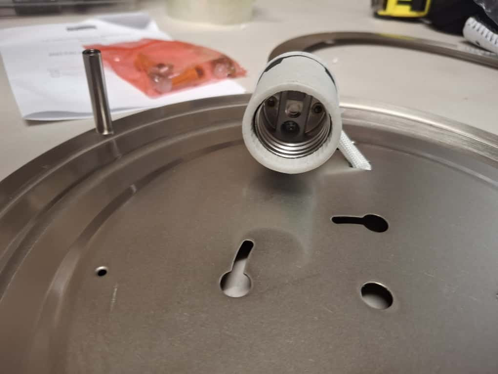 OPEN BOX NEW Saturn 2-Light Brushed Nickel Flush Mount