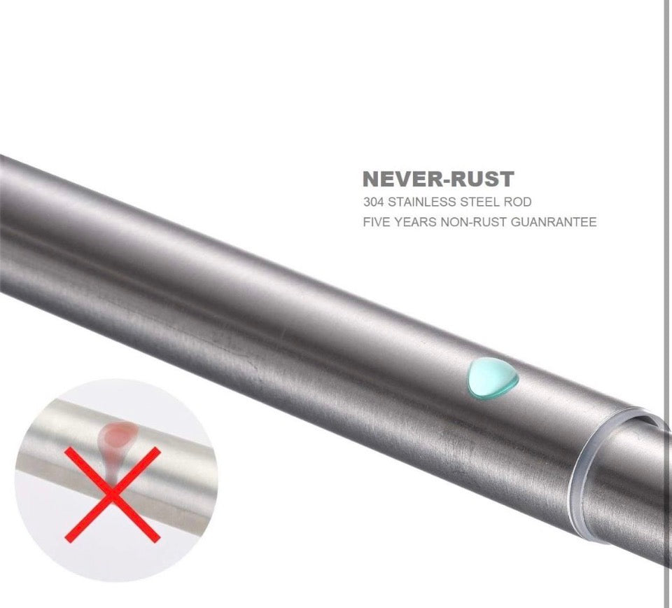 Open Box BRIOFOX Tension Curtain Rod 43-73 Inches Brushed Nickel, Never Rust and Non-Slip and Heavy Duty Shower Curtain Rod, 304 Stainless Steel