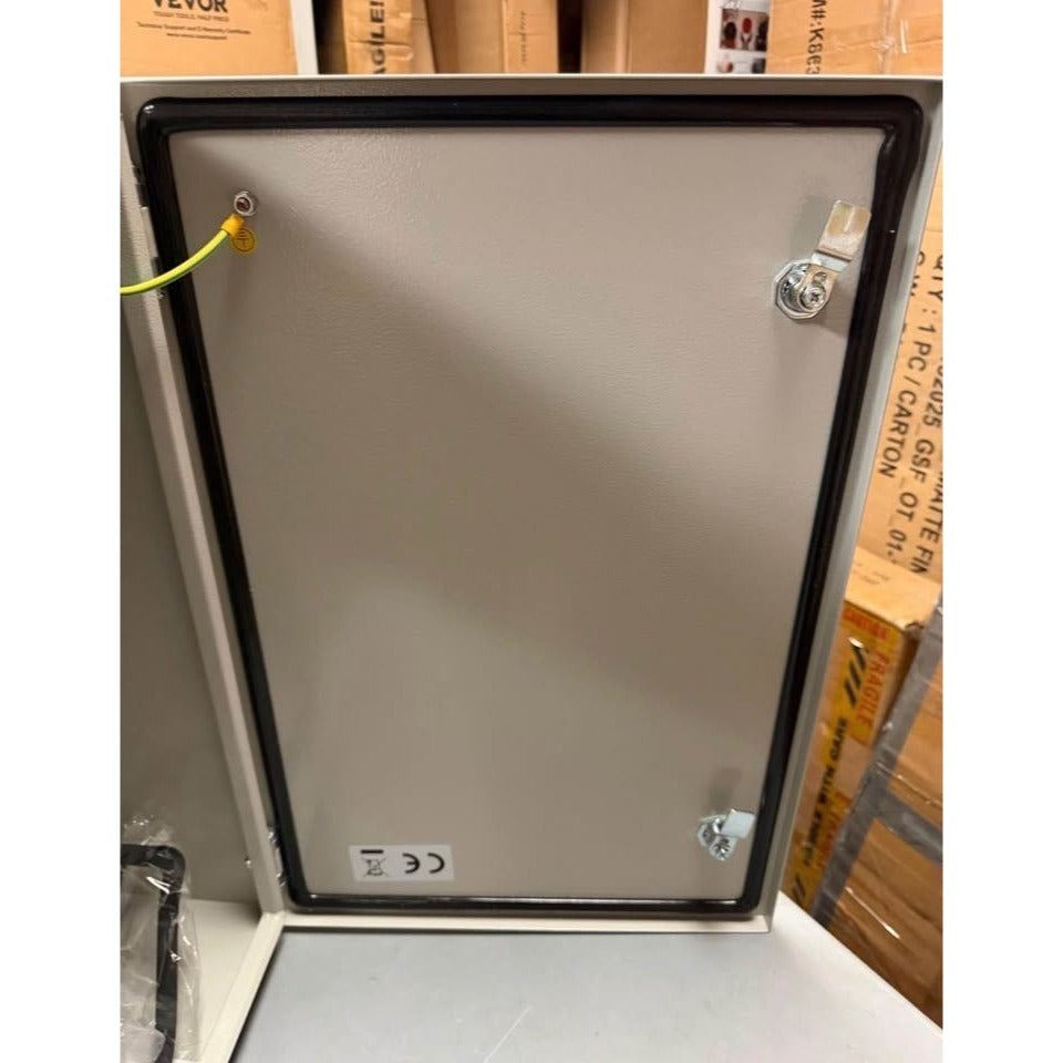 VEVOR Electrical Enclosure 24 in. x 16 in. x 10in. NEMA 4X Carbon Steel Reinforced Lock and Hinge El