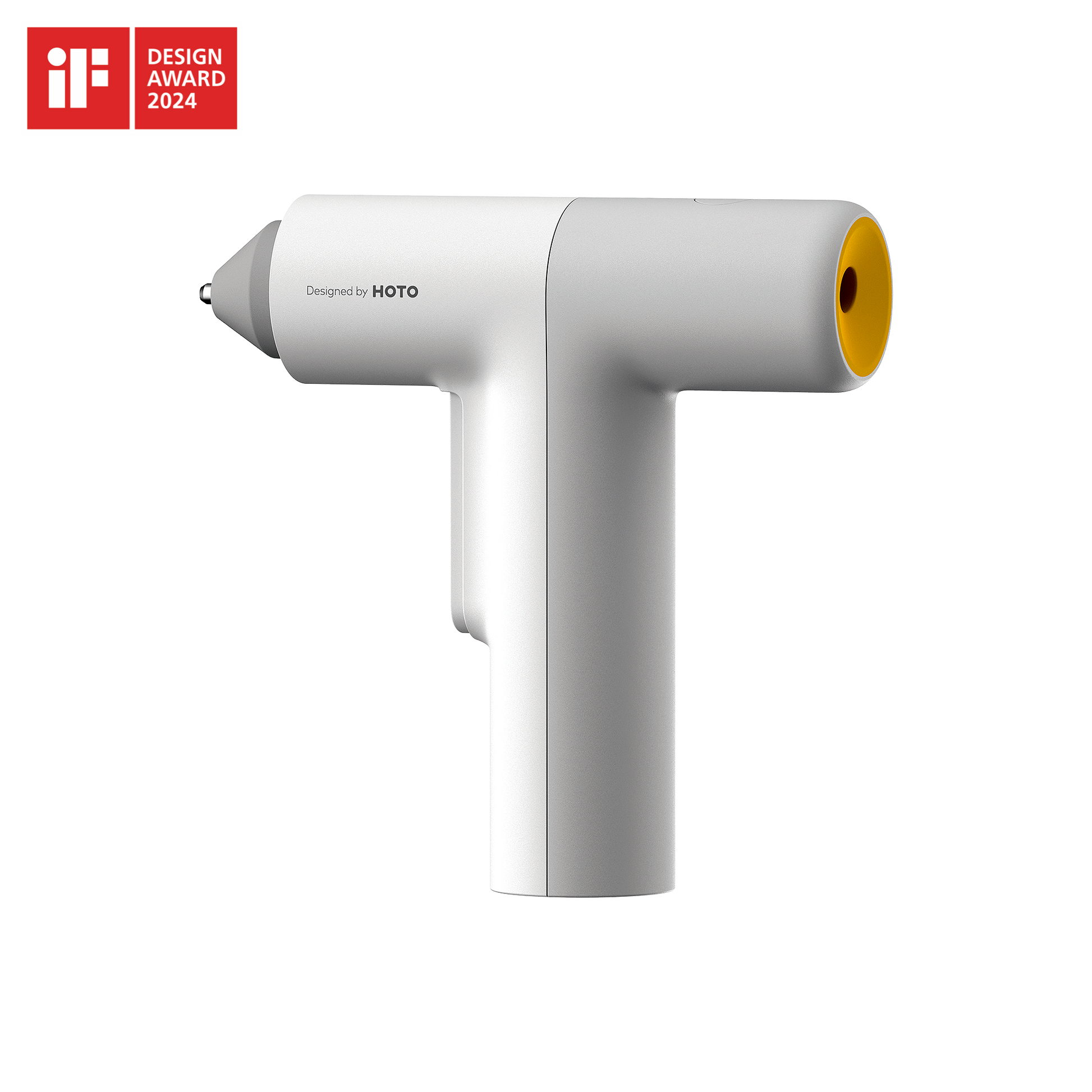 Easyflow Glue Gun Auto with one-press operation, cordless and wired use, quick 30-second preheat, and compact ergonomic design.