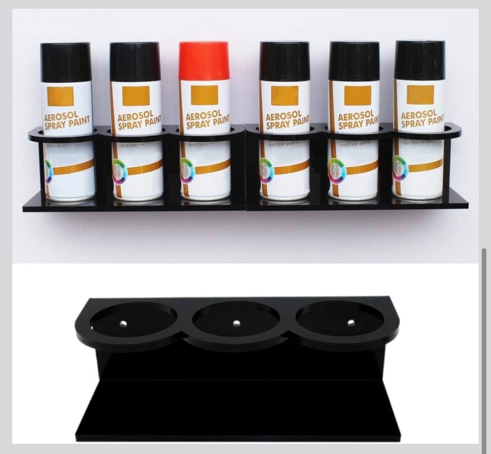 Brand new BiJun Spray Can Holder, Spray Bottle Holder Storage Rack All-Purpose Acrylic Hanger Wall Mount Bracket for Garage and Home Craft Workspace P