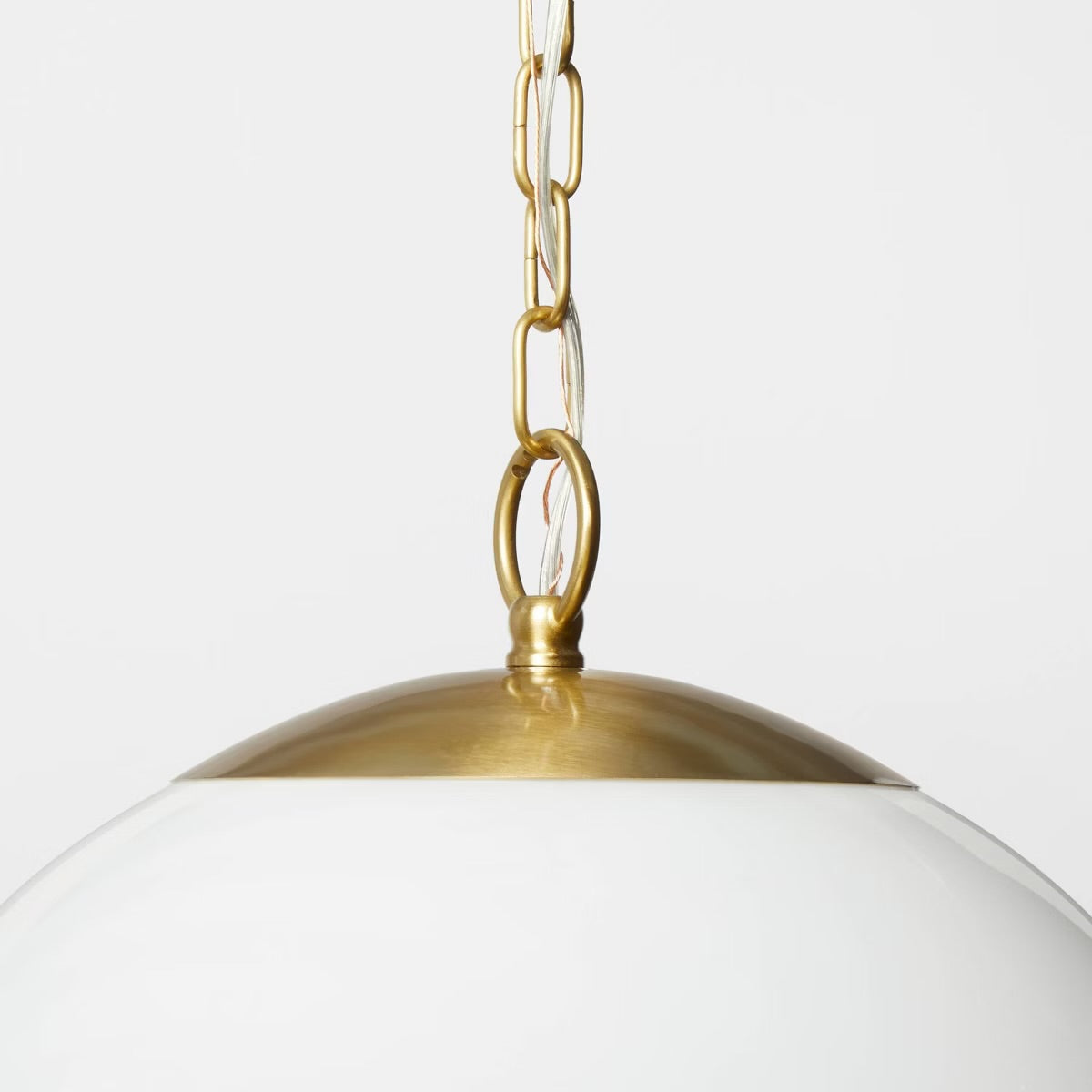 Milk Glass Ceiling Pendant Brass - Threshold™ designed with Studio McGee