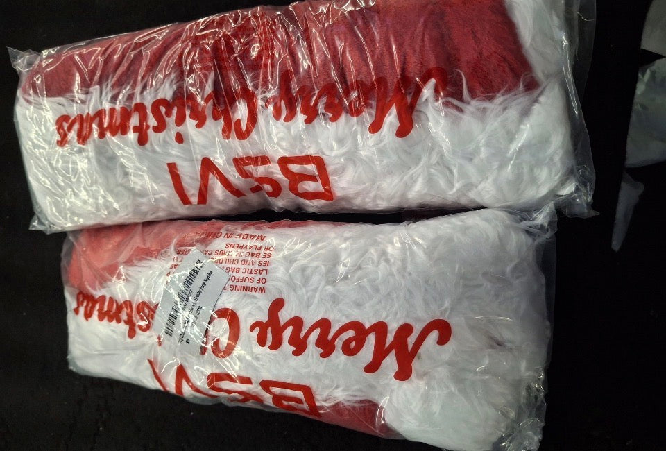 New TCJJ Santa Hat for Adult Christmas Hats Unisex Holiday Velvet Double Layer Comfort Xmas Hat for New Year Festive Party