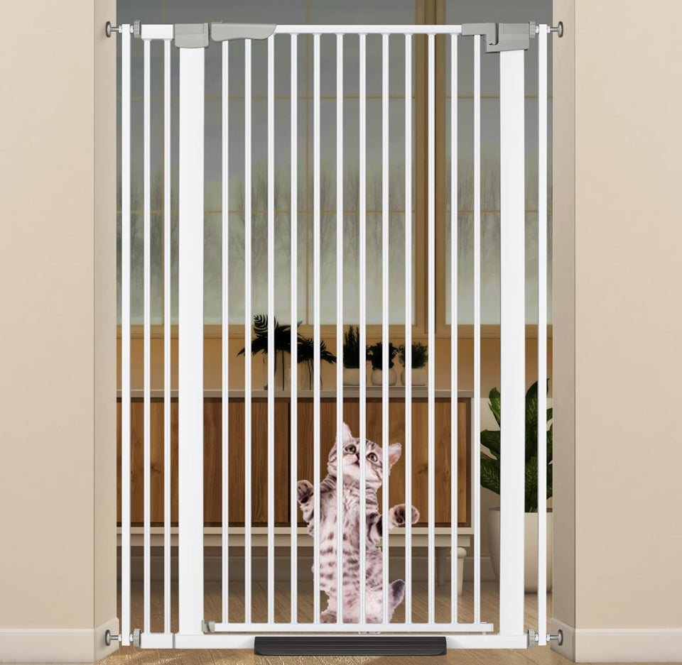 Open Box ZOUTEX 51.18"" Extra Tall Cat Gate for Doorway, 30.5""-40"" Auto Close Pet Gate Include 2.75"" and 5.5""
Extension Kits, No Drilling Pressure Mount Kit, Suitable for Doorways or Kitchen, New White