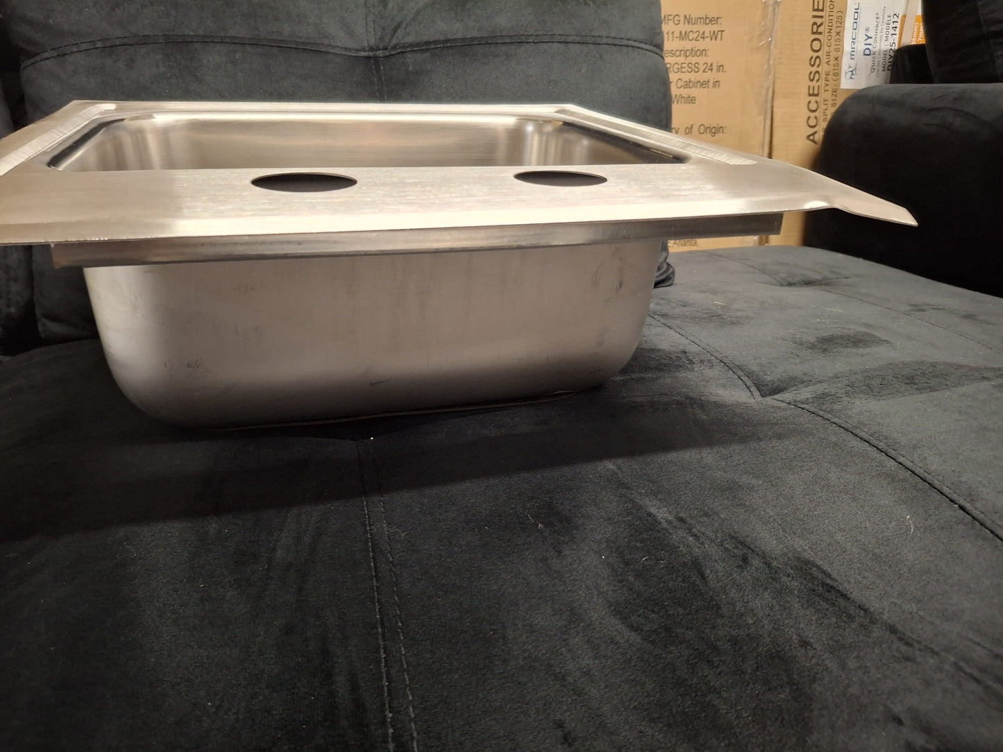 Open Box Elkay 15 in. Drop-in Single Bowl 20-Gauge Durable Satin Stainless Steel Kitchen Sink Kit w/ Faucet
