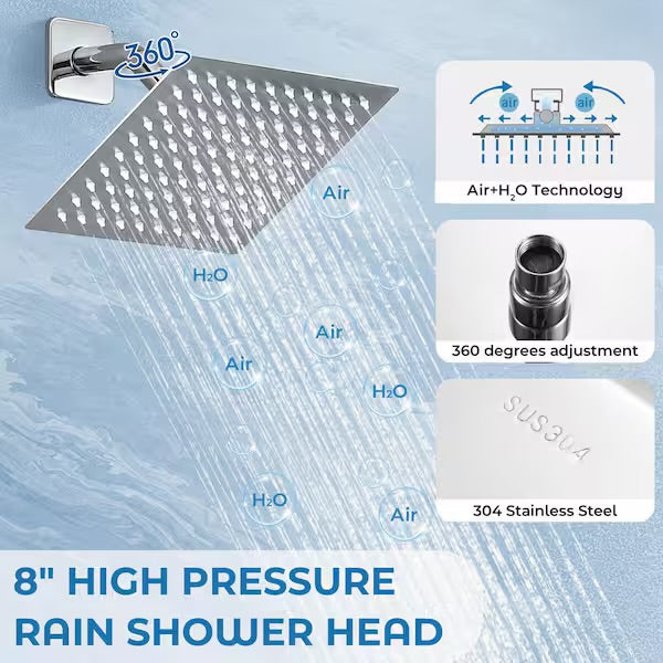Open Box AKLFGN Single Handle 2-Spray Tub and Shower Faucet 2.2 GPM in. Polish Chrome (Valve Included)