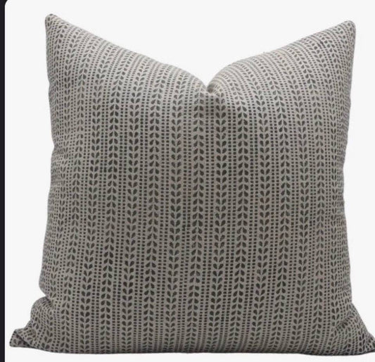 Fabdivine Ratanbel hand block printed linen cushion cover 22x22 inch decorative pillow for living room and bedroom