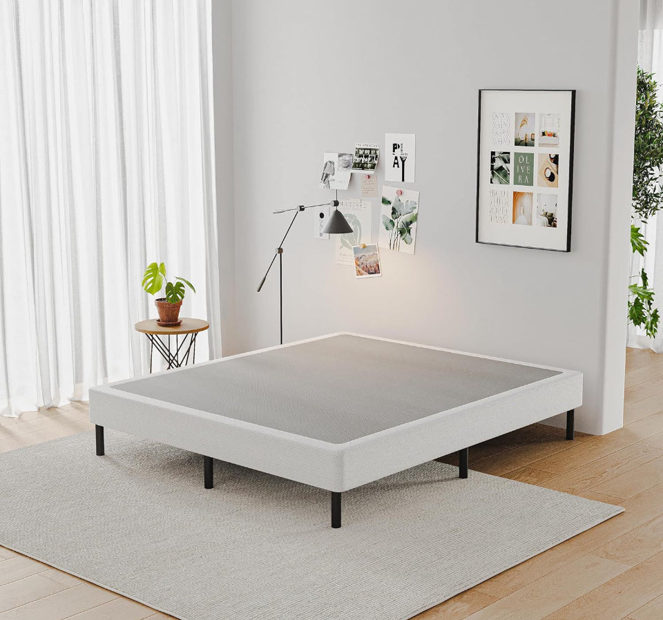 VTWAZAST 5 Inch Twin Size Box Spring with 9 Inch Metal Legs Support, Easy Clean Fabric Cover Included, Heavy Duty Mattress Foundation, Easy Assembly - Selzalot