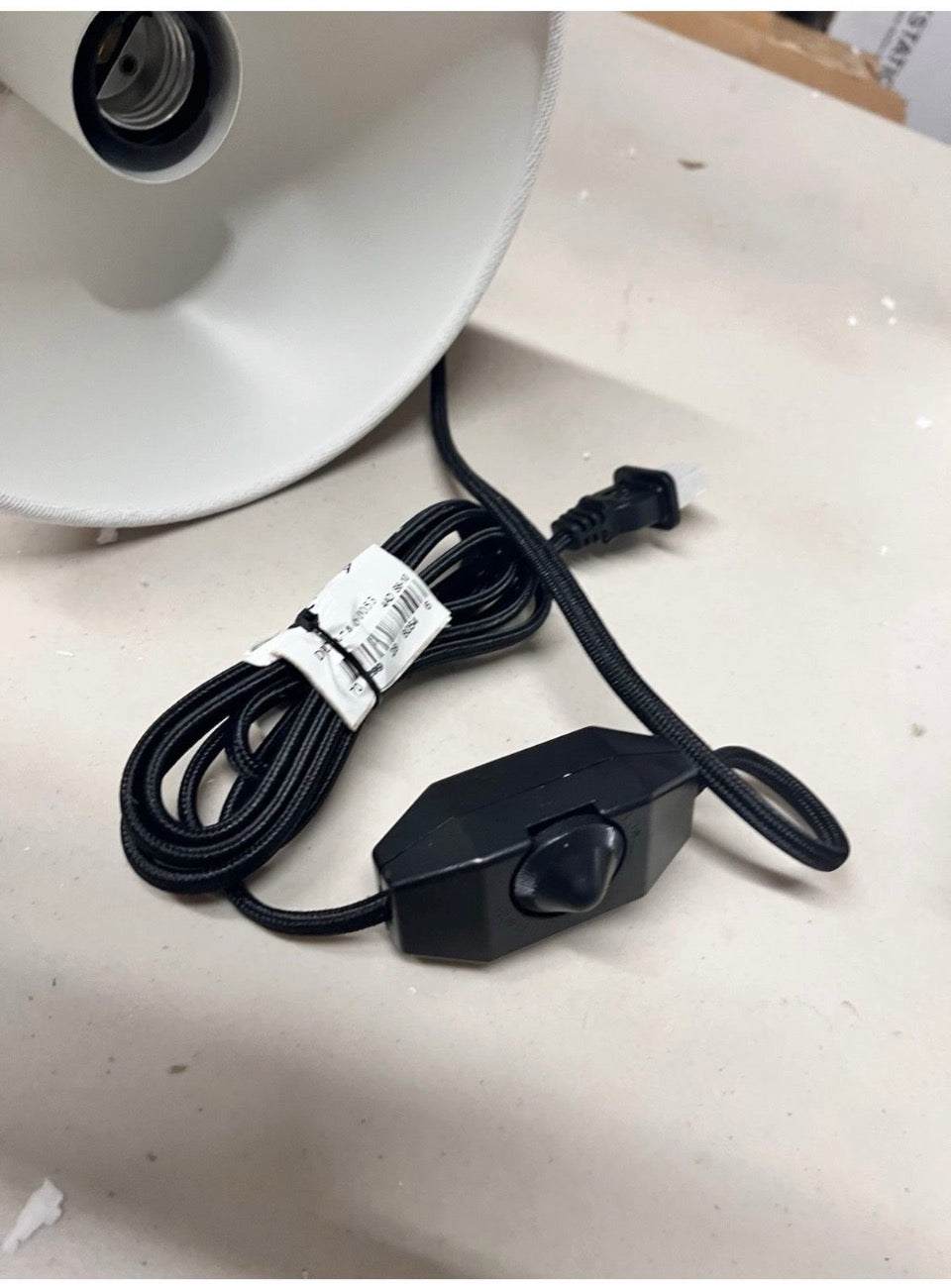 Open Box New Threshold Studio McGee Metal Wall Lamp Blavk Finish Dimmable Switch 20.5”W-7.5”H