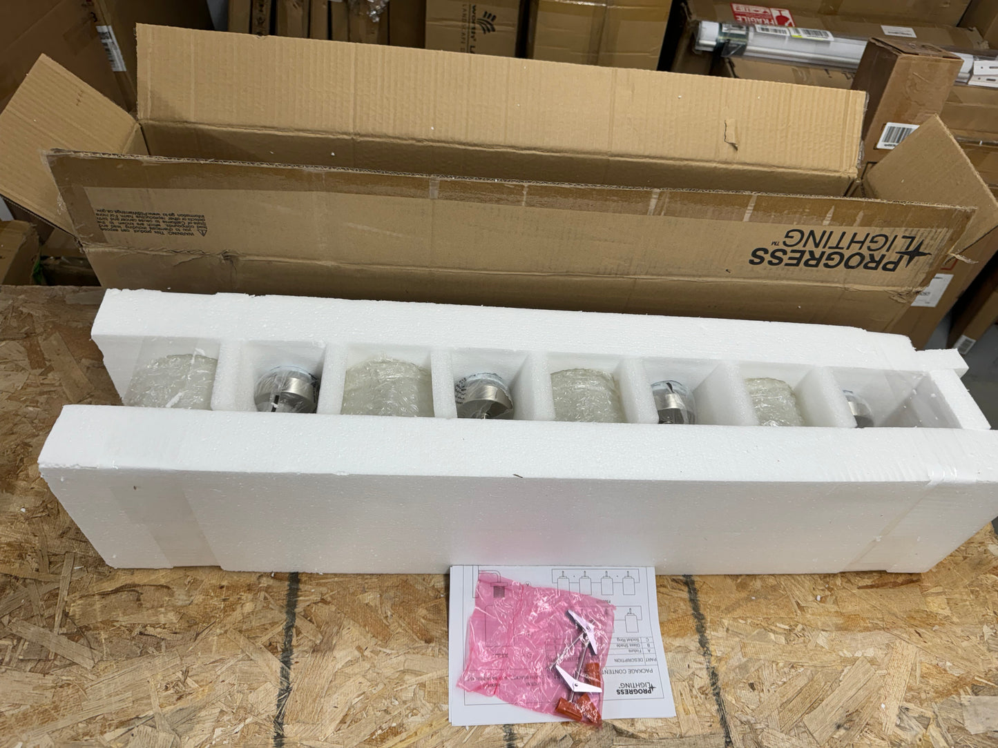 Progress Lighting Merry Collection 30 in. 4-Light Brushed Nickel Etched Glass Transitional Bathroom Vanity Light