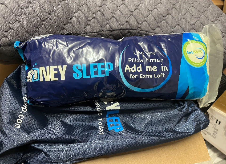 Open Box Sidney Sleep Bed Pillow for Side and Back Sleepers - Adjustable Filling - Memory Foam Pillow for Neck and Shoulder Pain - Customizable Loft