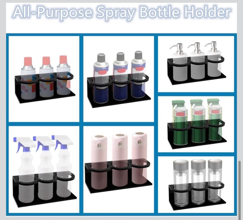 Brand new BiJun Spray Can Holder, Spray Bottle Holder Storage Rack All-Purpose Acrylic Hanger Wall Mount Bracket for Garage and Home Craft Workspace P