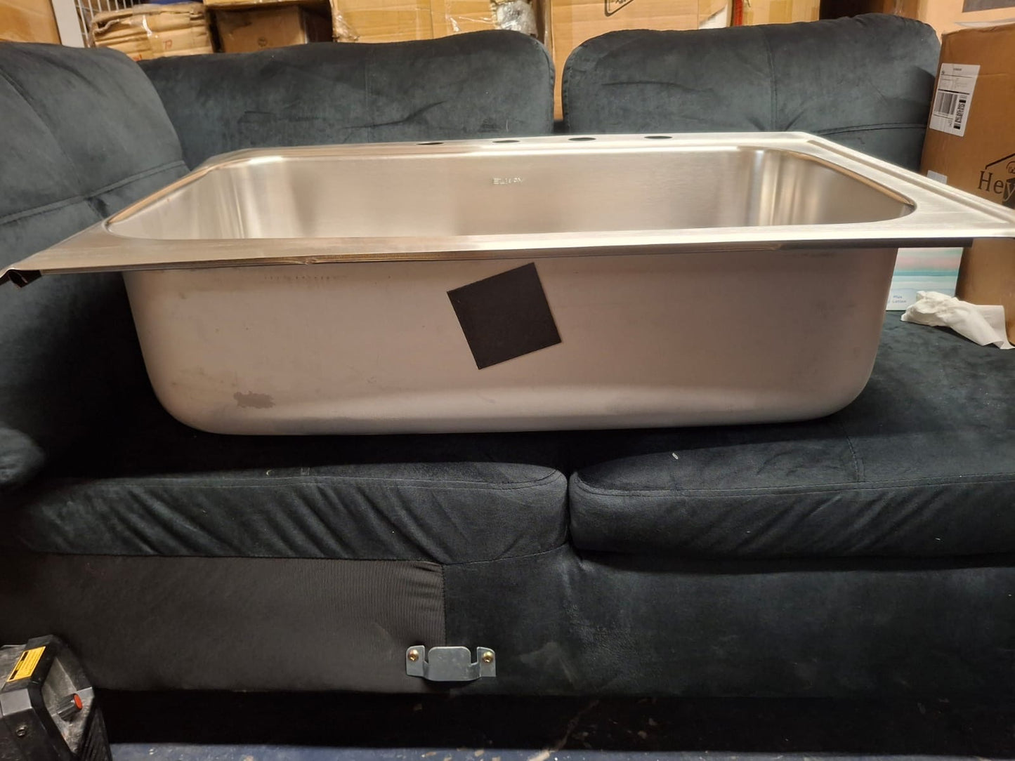 Open Box Elkay Parkway 33 in. Drop-in Single Bowl 20-Gauge Stainless Steel Kitchen Sink Only