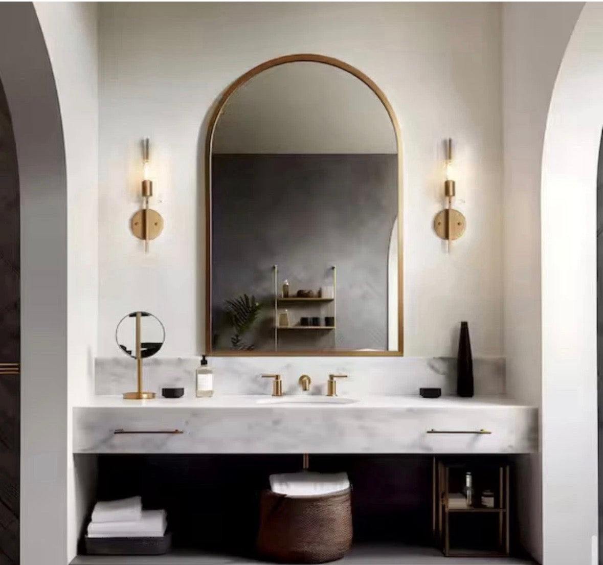 Uolfin 17 in H. Modern Cylinder Powder Room Wall Sconce 1- Light