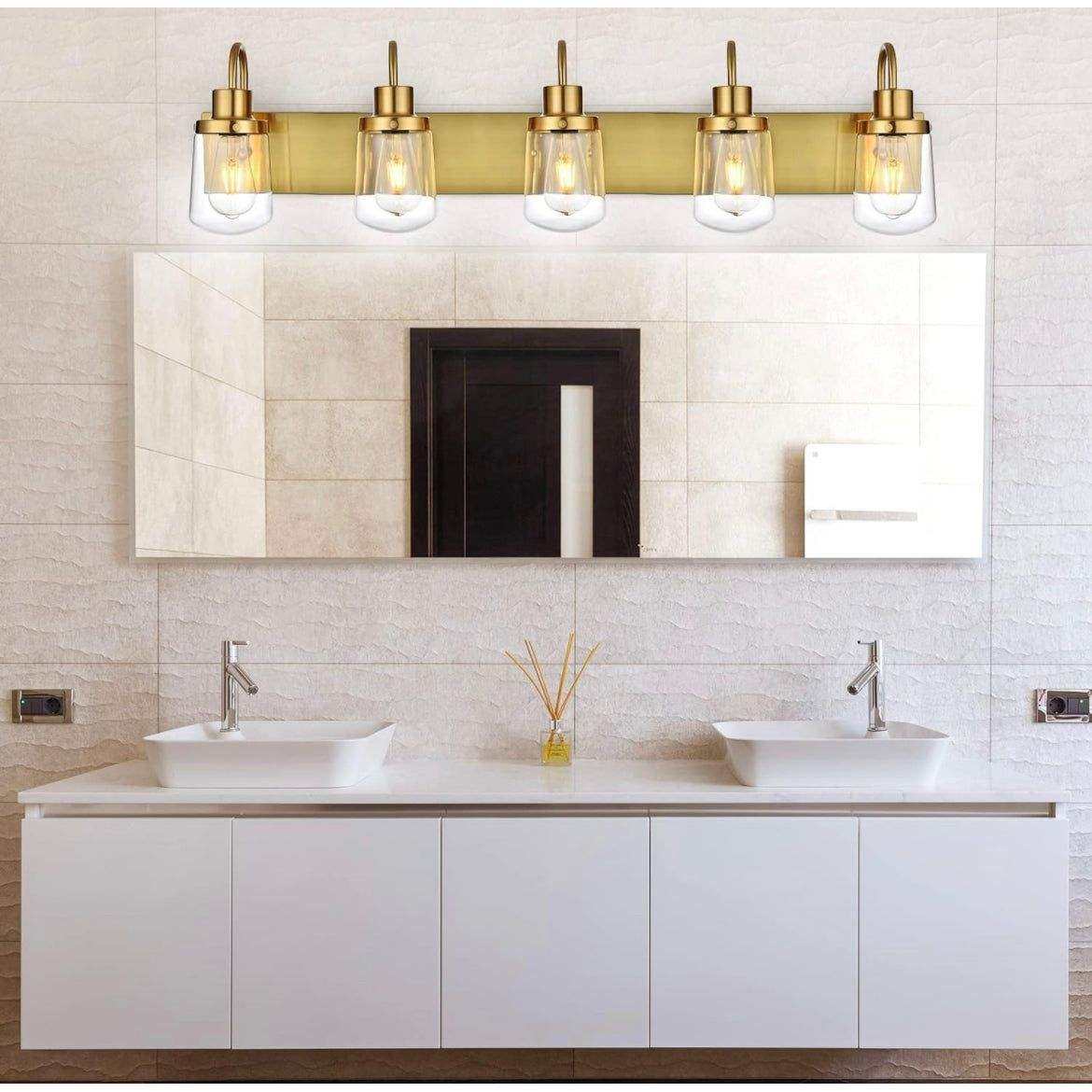YAOHONG Modern Bathroom Vanity Light 5 Lights Lamp - Selzalot