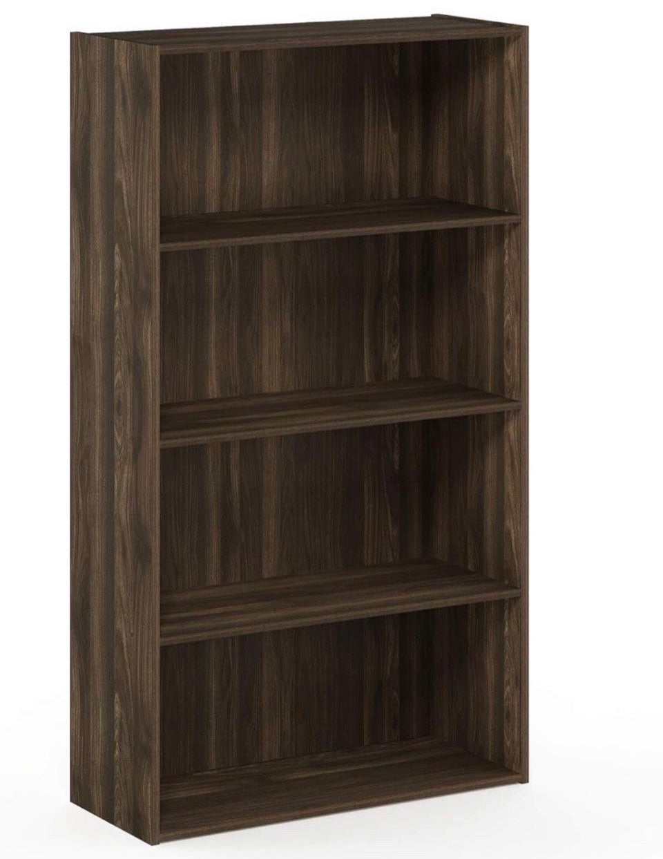 Open Box Furinno Pasir 4-Tier Open Shelf, Columbia Walnut