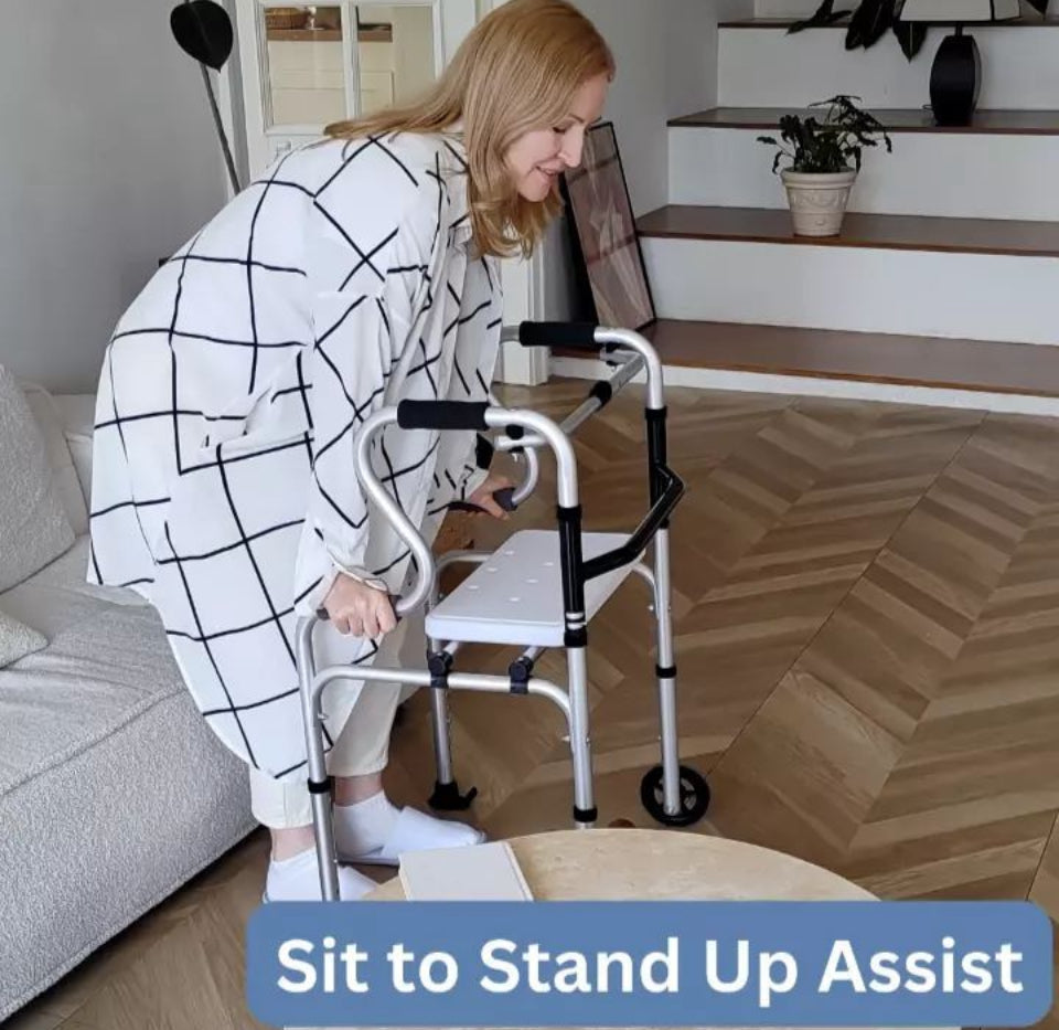 Open Box ElphGuard 4in1 Walkers for Seniors, Front Wheeled Walker, 2 Wheel Standard Walker