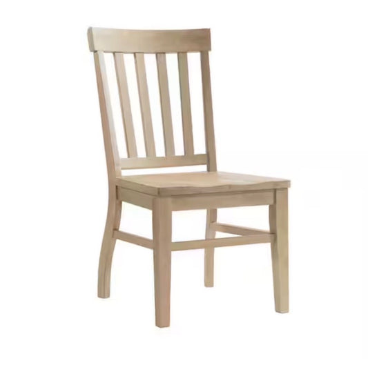 NEW Picket House Furnishings Liam Natural Slat Back Side Chair Set