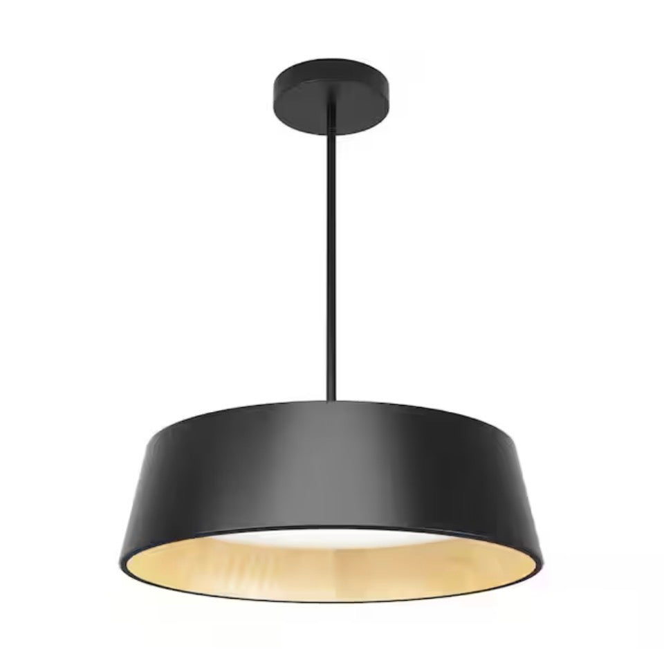 Artika Alton 43-Watt Integrated LED Black 5 CCT Modern Hanging Pendant Chandelier Light Fixture for Dining Room or Kitchen