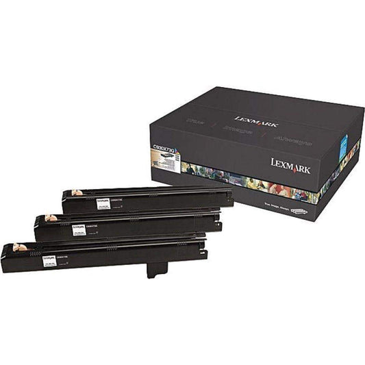 Lexmark 930X73G Photoconductor Kit with three C930X72G cartridges for high-quality prints.