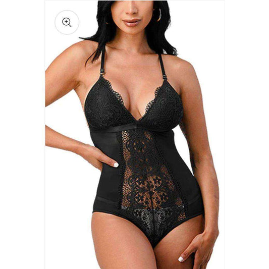 Mauve lace bralette bodysuit for women, elegant and comfortable.