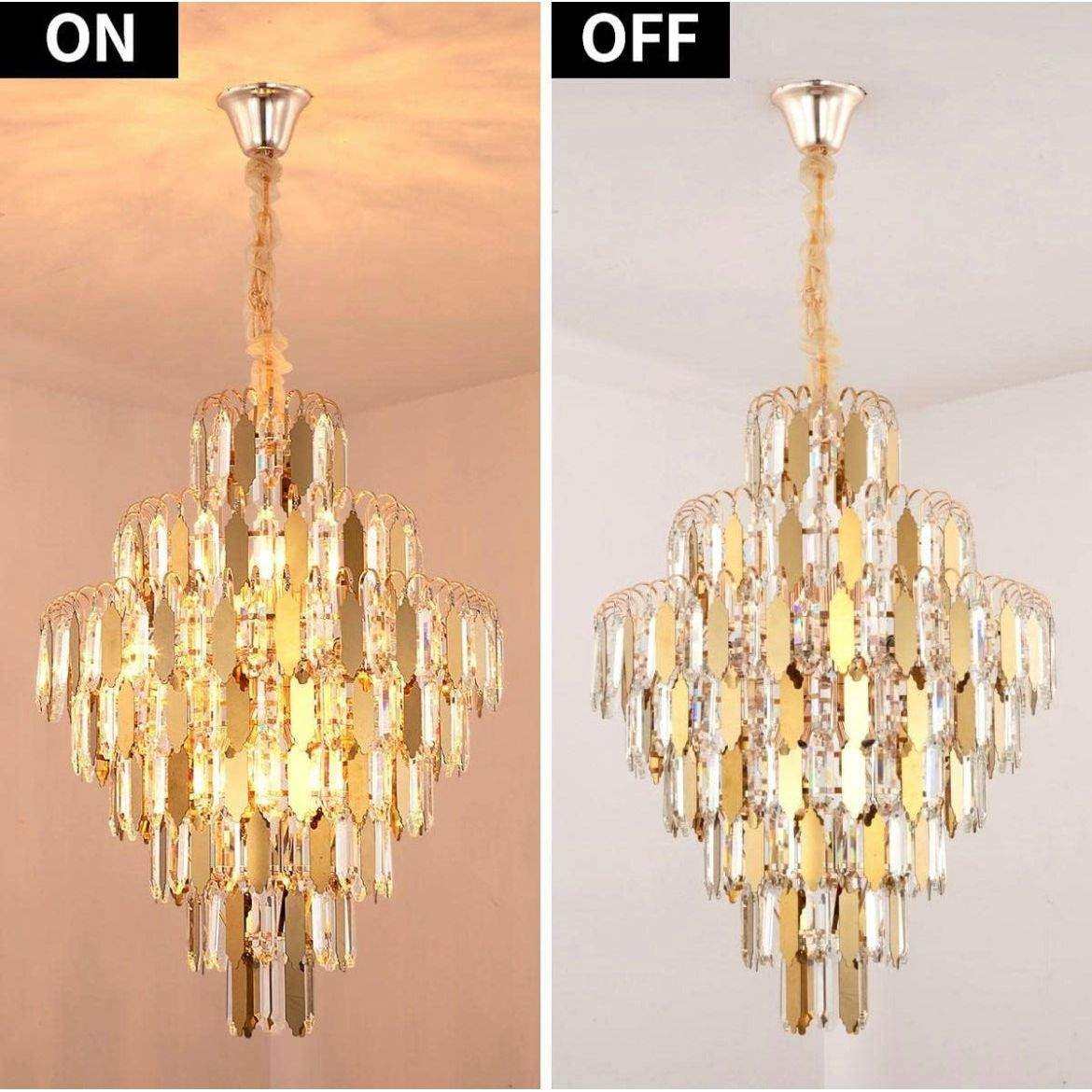 SNNXND Gold Crystal Chandelier Light Fixture 23 - Selzalot
