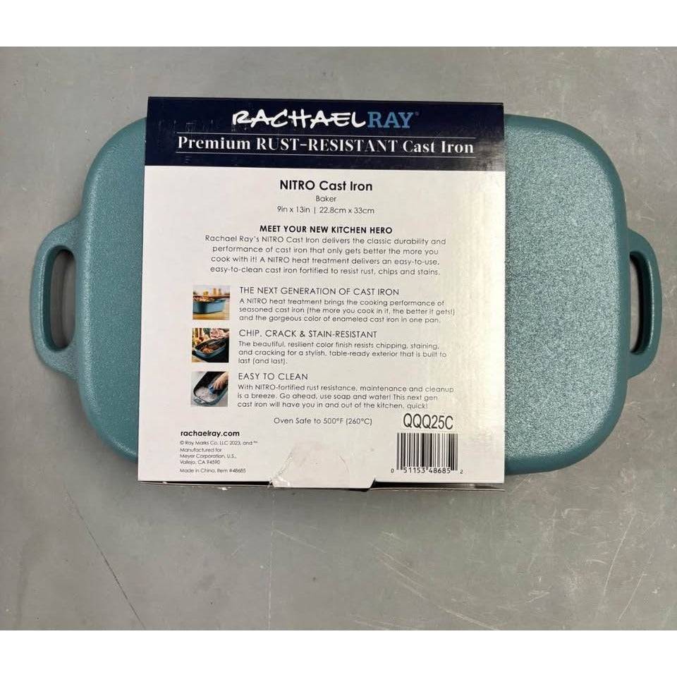 Rachael Ray Nitro Cast Iron 9-Inch x 13-Inch