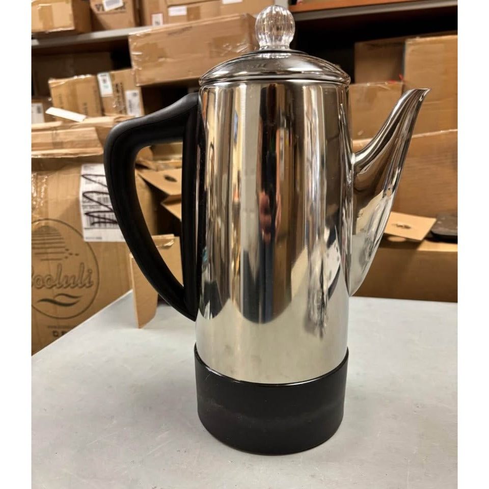 Elite Gourmet EC812 Electric 12-Cup Coffee Percolator with Keep Warm, Clear Brew Progress Knob Cool-
