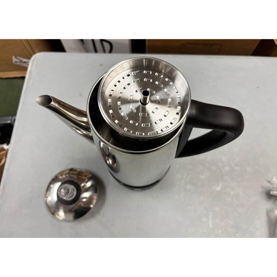 Elite Gourmet EC812 Electric 12-Cup Coffee Percolator with Keep Warm, Clear Brew Progress Knob Cool-