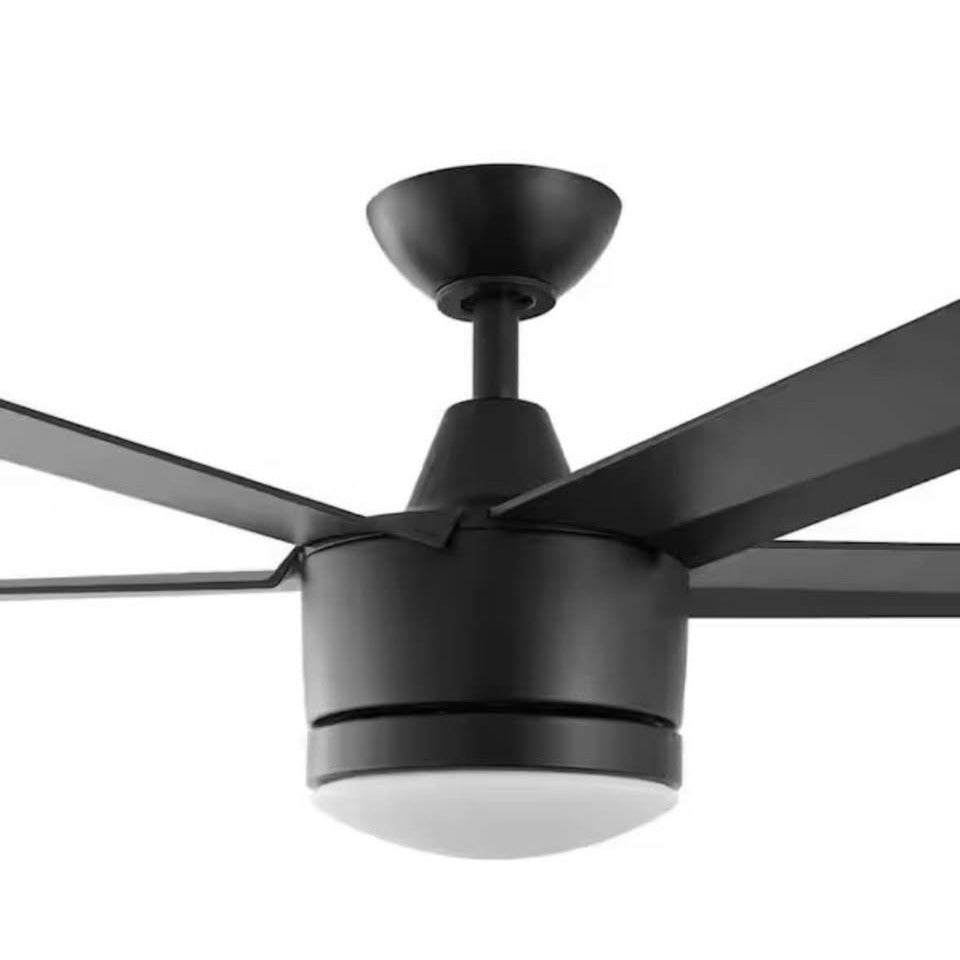 HOME DECORATORS COLLECTION Merwry 48 IN Integrated LED Indoor Matte Black Ceiling Fan with Light Ki