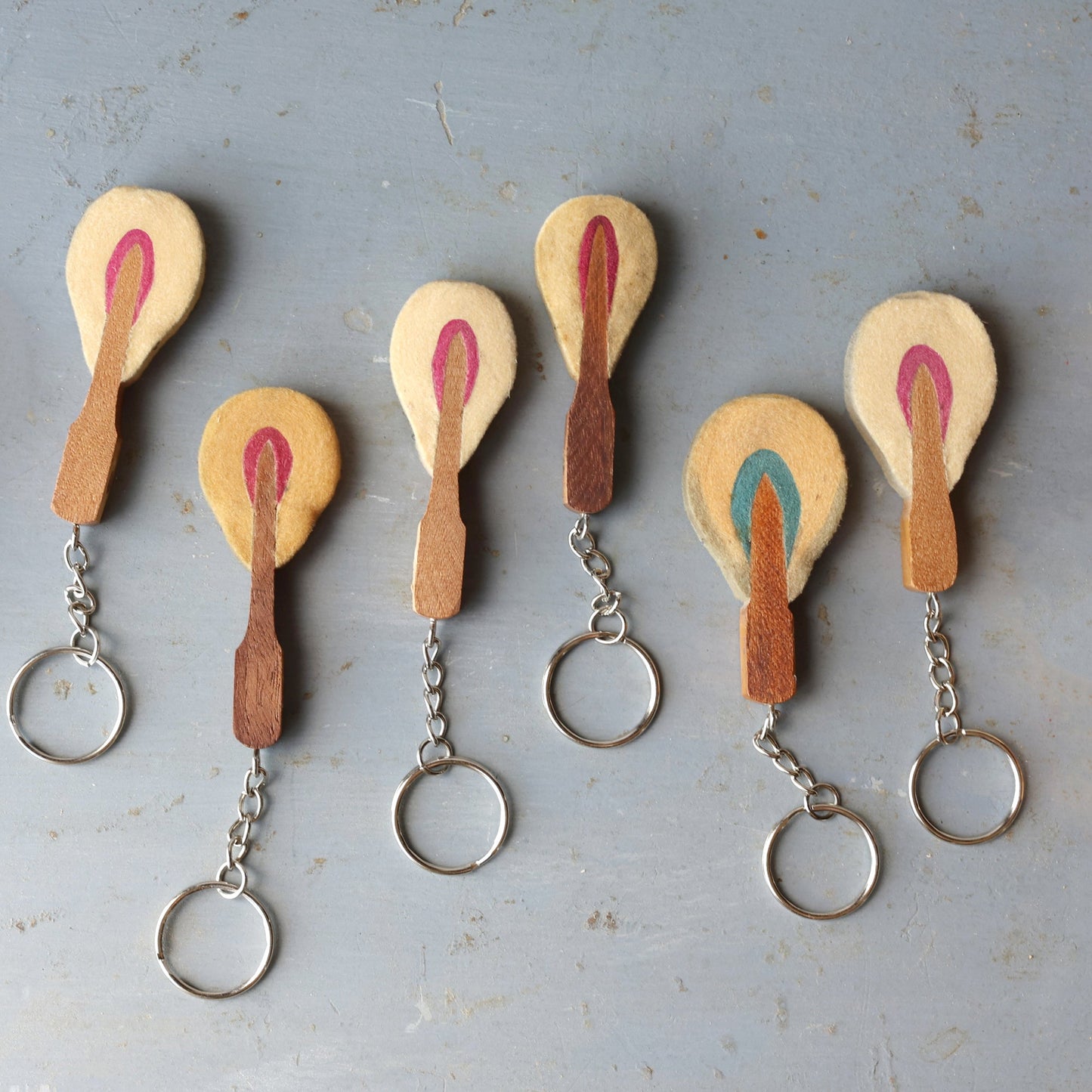 Reclaimed Piano Hammer Keychains