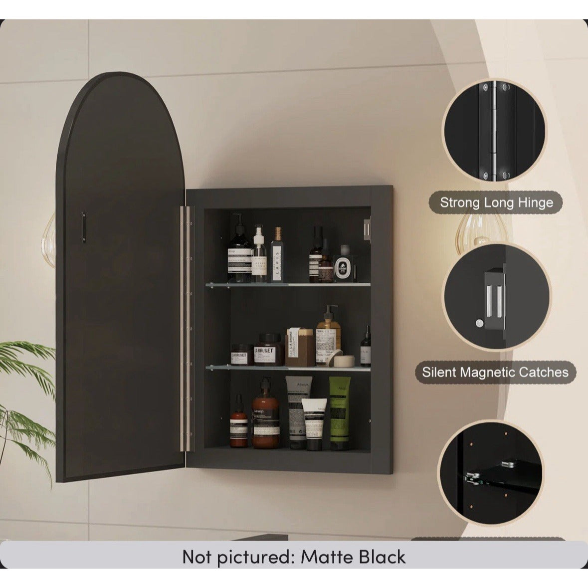 Poulton W H Frameless Medicine Cabinet Mirror 4 Adjustable