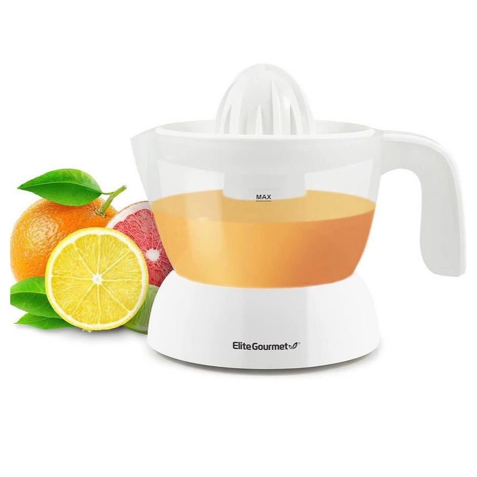 Elite Gourmet ETS-411 BPA-Free 30-Watt Electric Citrus Juicer Extractor: Compact Large Volume Pulp C
