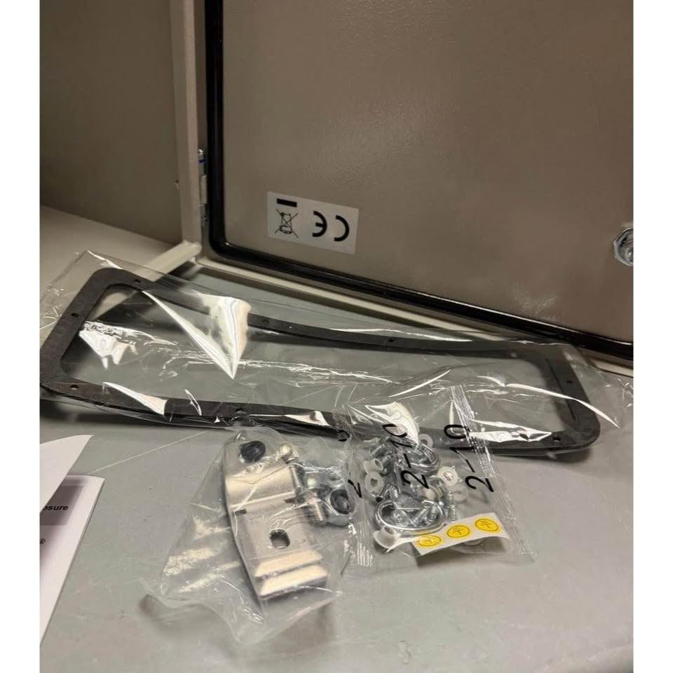 VEVOR Electrical Enclosure 24 in. x 16 in. x 10in. NEMA 4X Carbon Steel Reinforced Lock and Hinge El