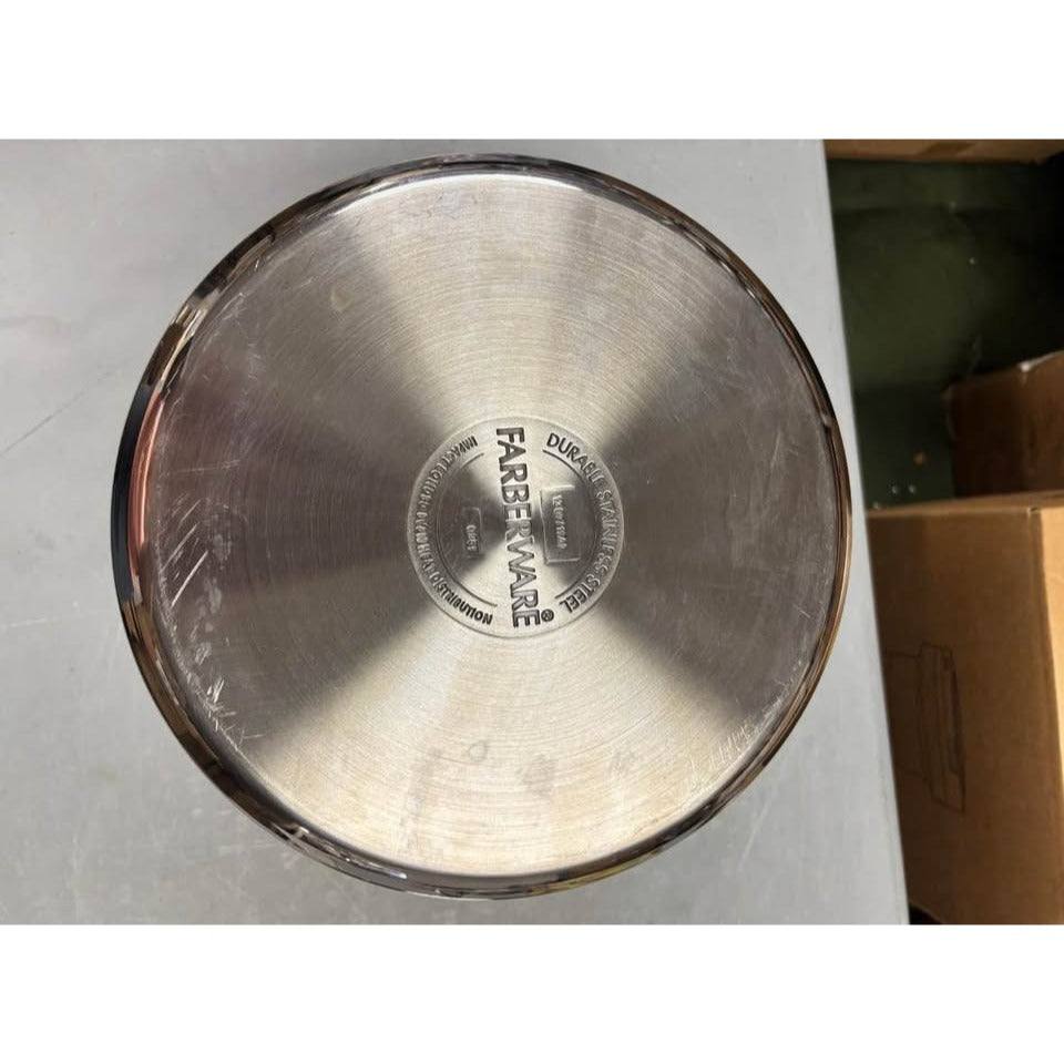 USED Farberware Classic Series 12 Quart Large Stainless Steel Stockpot with Lid, Induction Compatibl