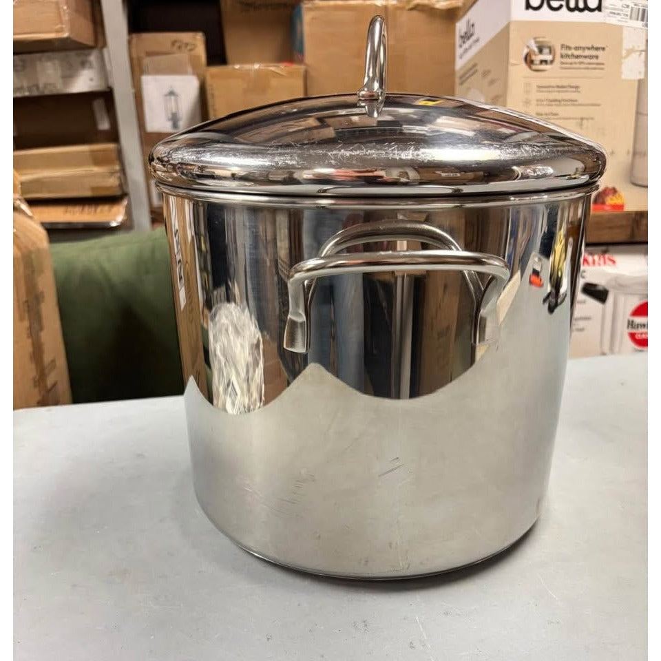 USED Farberware Classic Series 12 Quart Large Stainless Steel Stockpot with Lid, Induction Compatibl