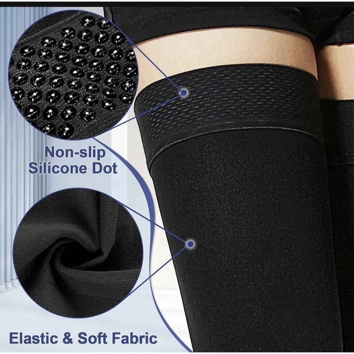 Beister 20-30 MmHg Compression Socks Size Large Thigh High Closed Toe Stockings