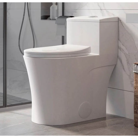 HOROW Arlo One-Piece Toilet with dual flush, 17.3" ADA height, and 10" rough-in for compact bathrooms