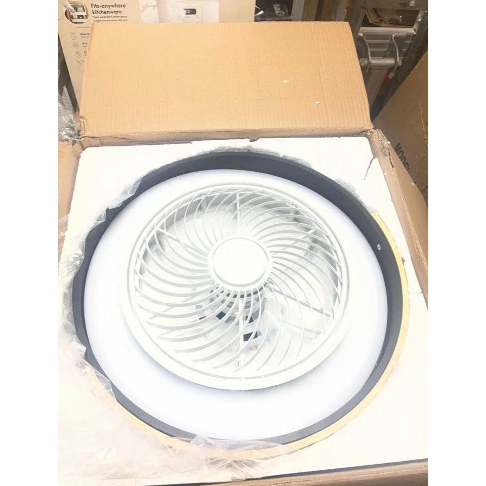 USED "Orren Ellis Blodgett 19.75”- Blade LED Smart Bladeless Ceiling Fan with Remote Control and Lig