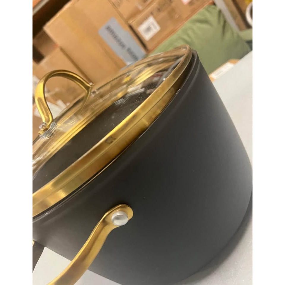 Farberware Forged Induction Ceramic Nonstick Cookware Stockpot with Lid, Dishwasher Safe, Suitable f