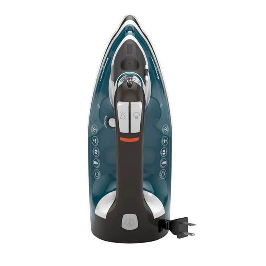BLACK+DECKER ICR19XS One Step Steam Cord Reel Iron in blue with easy steam control and retractable cord