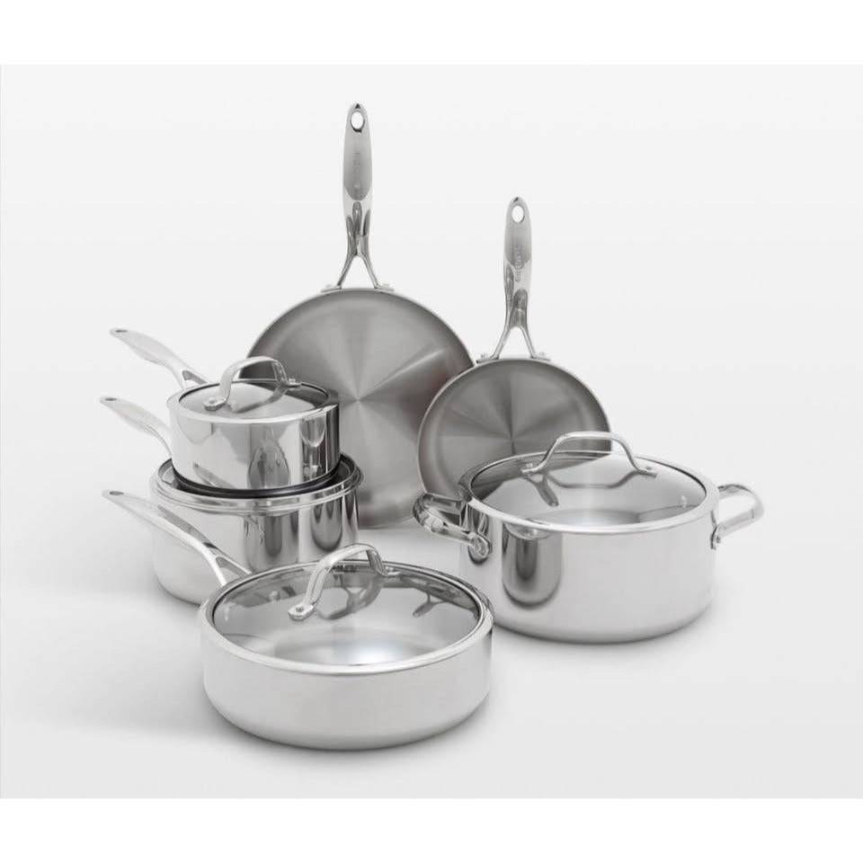 Valencia Pro Stainless Steel Uncoated 10-piece cookware set READ DESCRIPTION!!!