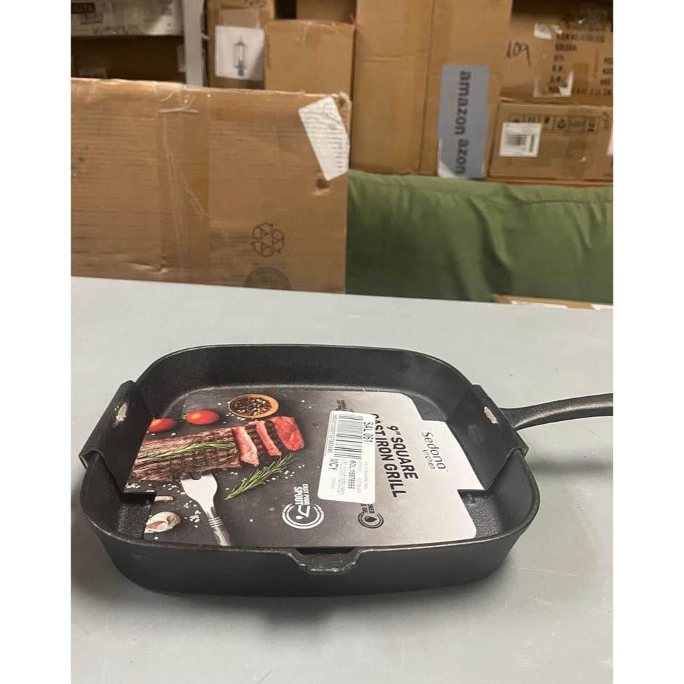 Sedona Kitchen Cast Iron 9"Square Grill Pan
