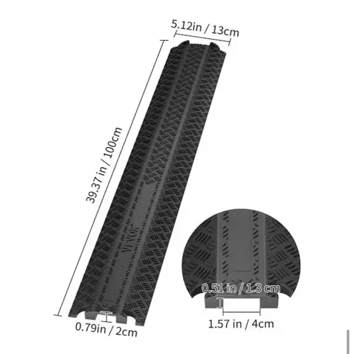 SKYSHALO Drop Over Cable Cover Ramp, Heavy Duty Cable