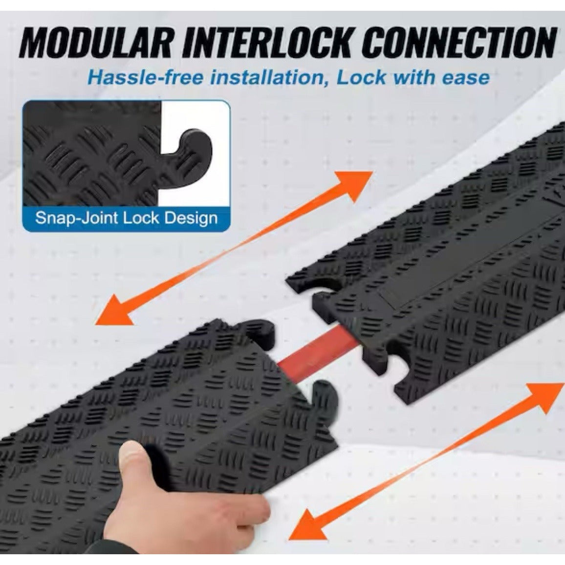 SKYSHALO Drop Over Cable Cover Ramp, Heavy Duty Cable